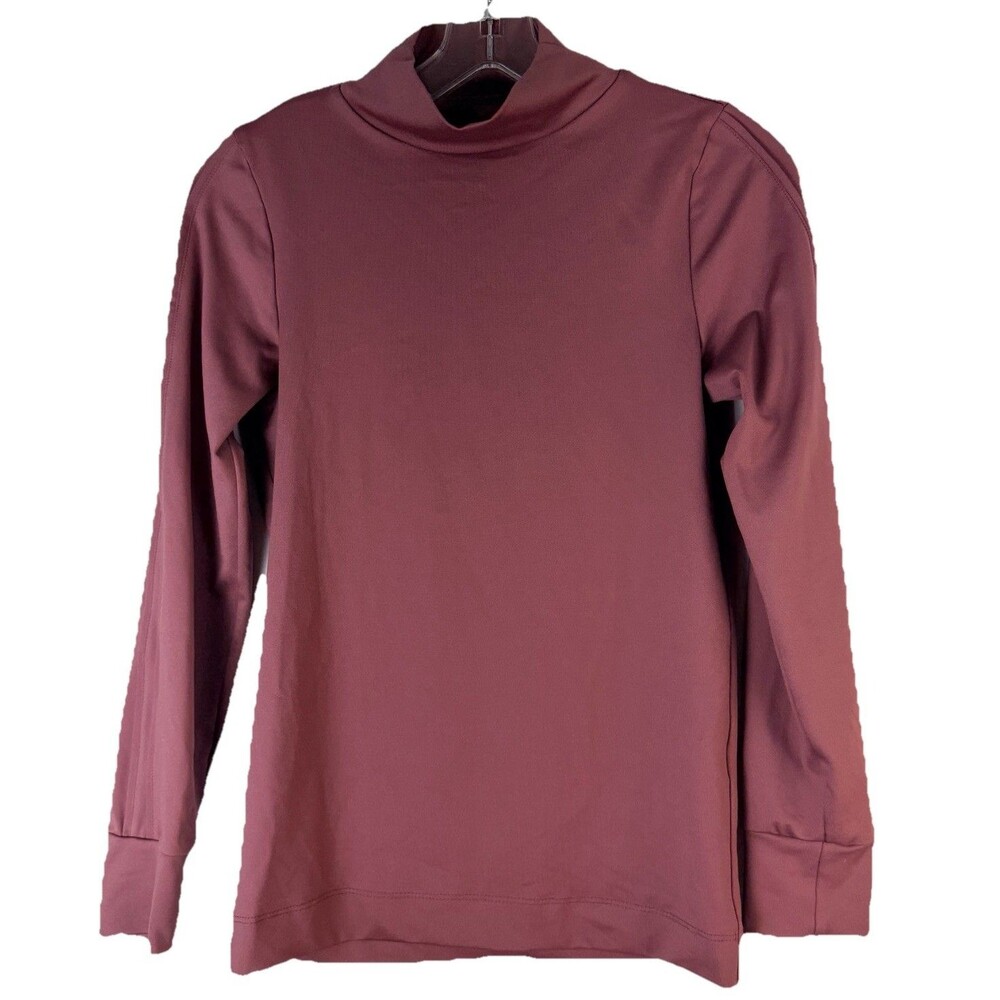 Two Bits Equestrian‎ Womens The Mockneck Top Rose Size Small Riding Jumping